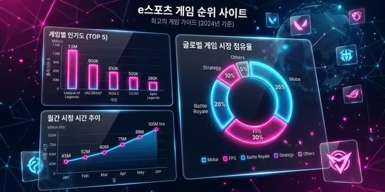 e스포츠 게임 순위 사이트