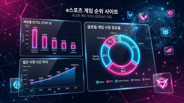 e스포츠 게임 순위 사이트
