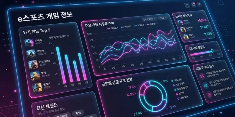 e스포츠 게임 정보