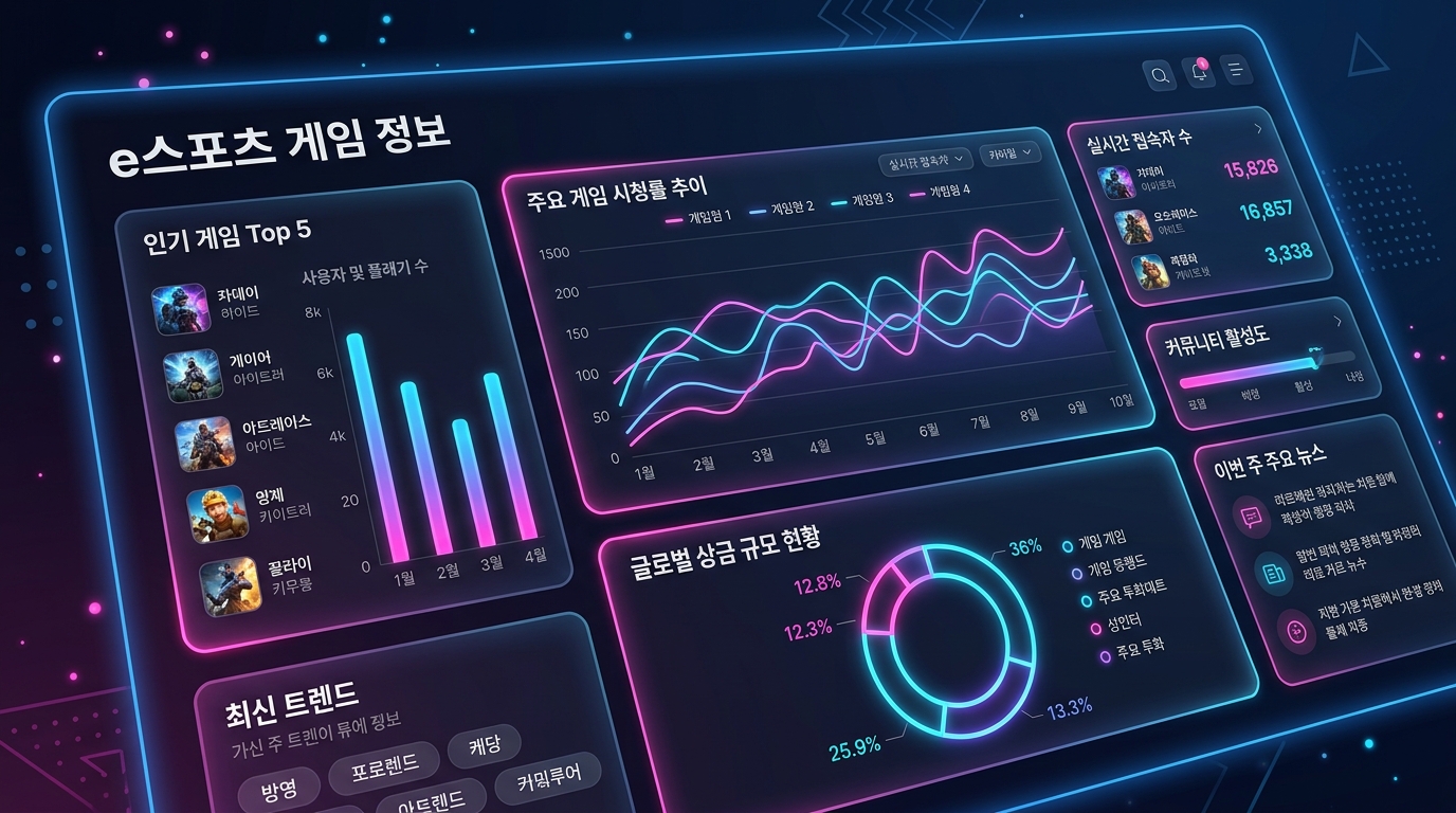 e스포츠 게임 정보