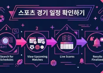 스포츠 경기 일정 확인하기