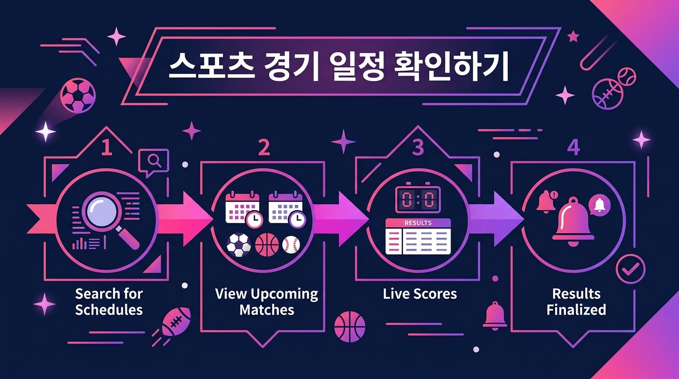 스포츠 경기 일정 확인하기